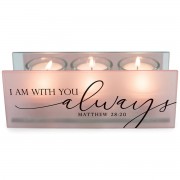 2pk -Tealight I Am With You Matt.28:20 Blush - (Pack of 2) 2pk -Tealight I Am With You Matt.28:20 Blush - (Pack of 2)