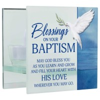2pk -Tealight Blessing On Your Baptism - (Pack of 2)