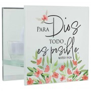 2pk -Tealight Para Dios Todo Es Posible - (Pack of 2) 2pk -Tealight Para Dios Todo Es Posible - (Pack of 2)