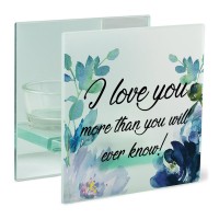 2pk -Candleholder I Love You More Than You - (Pack of 2)