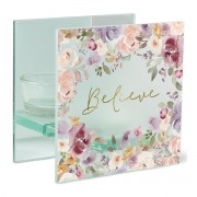 2pk -Tealight Square Believe - (Pack of 2) 2pk -Tealight Square Believe - (Pack of 2)