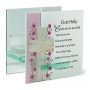 2pk -Tealight Square First Communion 1Cor.11:24 - (Pack of 2) 2pk -Tealight Square First Communion 1Cor.11:24 - (Pack of 2)