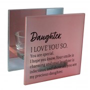 2pk -Tealight Square Daughter, I Love You So - (Pack of 2) 2pk -Tealight Square Daughter, I Love You So - (Pack of 2)