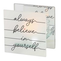 2pk -Tealight Always Believe In Yourself - (Pack of 2)