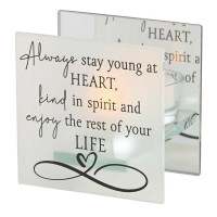 2pk -Tealight Always Stay Young At Heart - (Pack of 2)