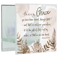 2pk -Tealight For It Is By Grace You Have - (Pack of 2)