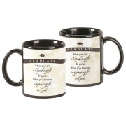 2pk -MUG GRADUATION CRMIC BLK 11OZ. - (Pack of 2)