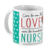 2pk -Mug Nurse Care For One Ceramic 11 oz - (Pack of 2)