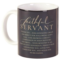 2pk -FAITHFUL SERVANT POEM CERAMIC MUG 11 OZ - (Pack of 2)