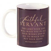 2pk -FAITHFUL SERVANT DEUT.15:10 CERAMIC MUG - (Pack of 2)