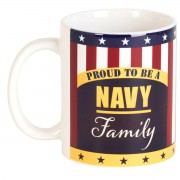 2pk -Mug Ceramic Proud Navy Family 11oz - (Pack of 2)
