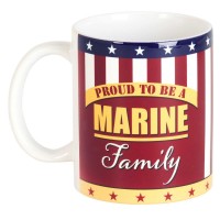 2pk -Mug Ceramic Proud Marine Family 11oz - (Pack of 2)