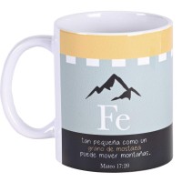 2pk -Mug Ceramic Fe Grano De Mostaza 11oz - (Pack of 2) 2pk -Mug Ceramic Fe Grano De Mostaza 11oz - (Pack of 2)