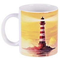 2pk -Mug Ceramic Lighthouse John 12:46 11oz - (Pack of 2)