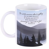 2pk -Mug Ceramic Do Not Be Anxious Phil. 4:6 - (Pack of 2)