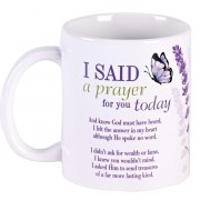 2pk -Mug Ceramic Lavender I Said Prayer 11oz - (Pack of 2)