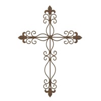Wall Cross Fleur De Lis Metal Wall Cross Fleur De Lis Metal
