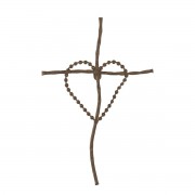 Wall Cross Heart On Cross Metal