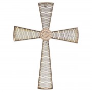 METAL WALL CROSS SILVER 22" METAL WALL CROSS SILVER 22"
