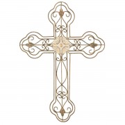Metal Wall Cross Patina Finish 20.25in Metal Wall Cross Patina Finish 20.25in