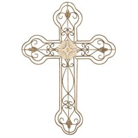 Metal Wall Cross Patina Finish 20.25in Metal Wall Cross Patina Finish 20.25in