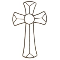 Metal Wall Cross Black 16in Metal Wall Cross Black 16in