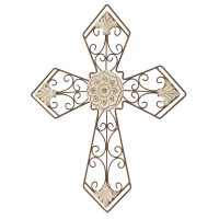 Wall Cross Metal Patina Finish 20.5h Wall Cross Metal Patina Finish 20.5h