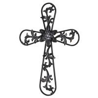 Wall Cross With Vines Metal 23h Wall Cross With Vines Metal 23h