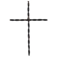 Wall Cross Black Twisted Metal 15.5H Wall Cross Black Twisted Metal 15.5H