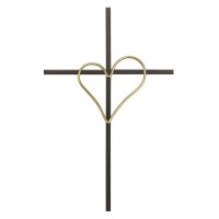 Black Metal Wall Cross 20" Open Heart Black Metal Wall Cross 20" Open Heart