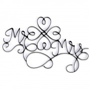 2pk -Mr. & Mrs. Wire Wall Plaque - (Pack of 2) 2pk -Mr. & Mrs. Wire Wall Plaque - (Pack of 2)