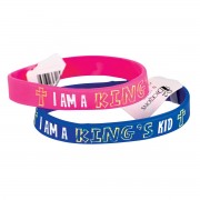 24pk -Silicone Bracelet I'M A KING'S KID - (Pack of 24)