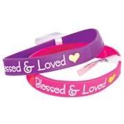 24pk -Silicone BRC BLESSED & LOVED - (Pack of 24) 24pk -Silicone BRC BLESSED & LOVED - (Pack of 24)