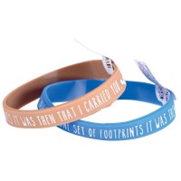 24pk -Silicone Bracelet FOOTPRINTS - (Pack of 24) 24pk -Silicone Bracelet FOOTPRINTS - (Pack of 24)
