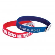 24pk -Silicone Bracelet IN GOD WE TRUST - (Pack of 24)