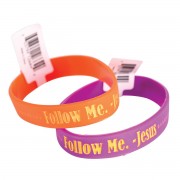 24pk -Silicone Bracelet FOLLOW ME...JESUS - (Pack of 24)