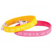 24pk - Bracelet COUNT YOUR BLESSINGS SILICON 7/16" - (Pack of 24) 24pk - Bracelet COUNT YOUR BLESSINGS SILICON 7/16" - (Pack of 24)