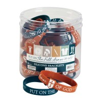 24pk -Bracelet Silicone Full Armor Of God - (Pack of 24)