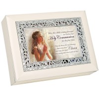 Ornate Music Box Holy Communion Girl