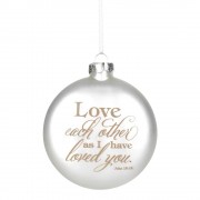 3pk -ORN LOVE EACH OTHER AS I HAVE GLS 4" - Pack of 3