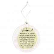 3pk -ORN GODPARENT MDF WHT 4" - Pack of 3