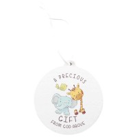 3pk -ORN PRECIOUS LITTLE ONE MDF WHT 4" - Pack of 3
