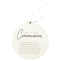 3pk -Ornament My First Communion White MDF - Pack of 3