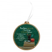 3pk -Ornament Teacher Plant The Seed MDF 4in - Pack of 3