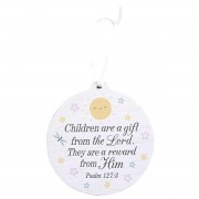3pk -Ornament Children Are A Gift White MDF - Pack of 3