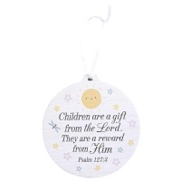 3pk -Ornament Children Are A Gift White MDF - Pack of 3 3pk -Ornament Children Are A Gift White MDF - Pack of 3