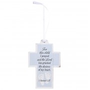 3pk -Ornament Cross Blue For This Child - Pack of 3