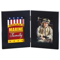 2pk -Double Photo Frame Proud Marine Family - (Pack of 2) 2pk -Double Photo Frame Proud Marine Family - (Pack of 2)
