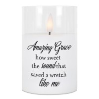 2pk -LED Candle Amazing Grace How Sweet 4in - (Pack of 2) 2pk -LED Candle Amazing Grace How Sweet 4in - (Pack of 2)