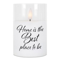 2pk -LED Candle Home Is The Best Place 4in - (Pack of 2)